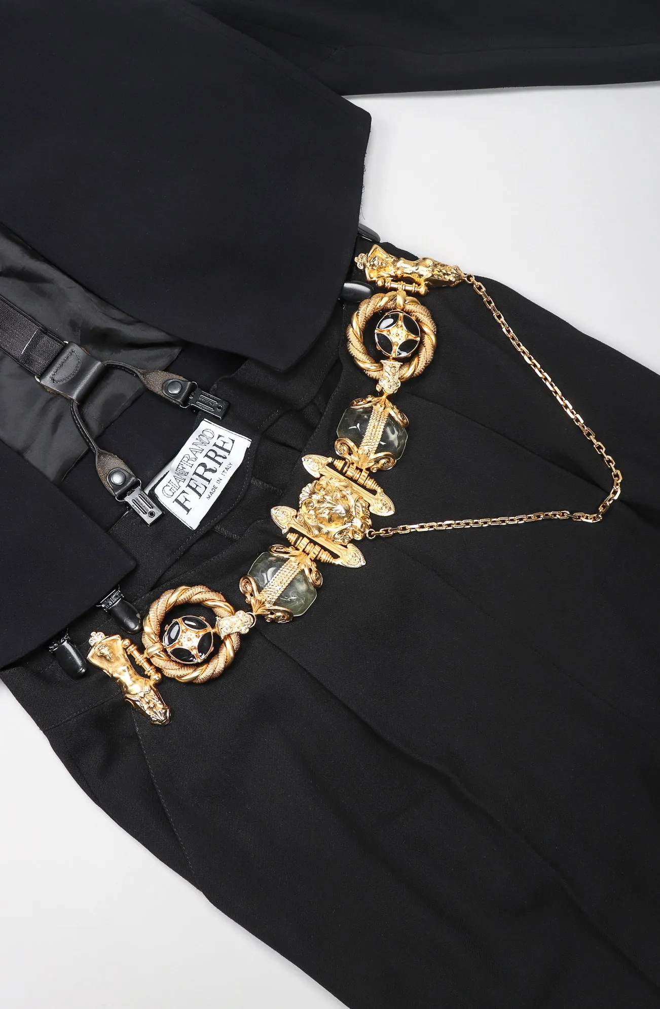 Baroque Buckle Suit & Suspender Set
