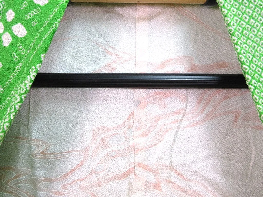 Haori Jacket Green Hand-stitched Shibori #115
