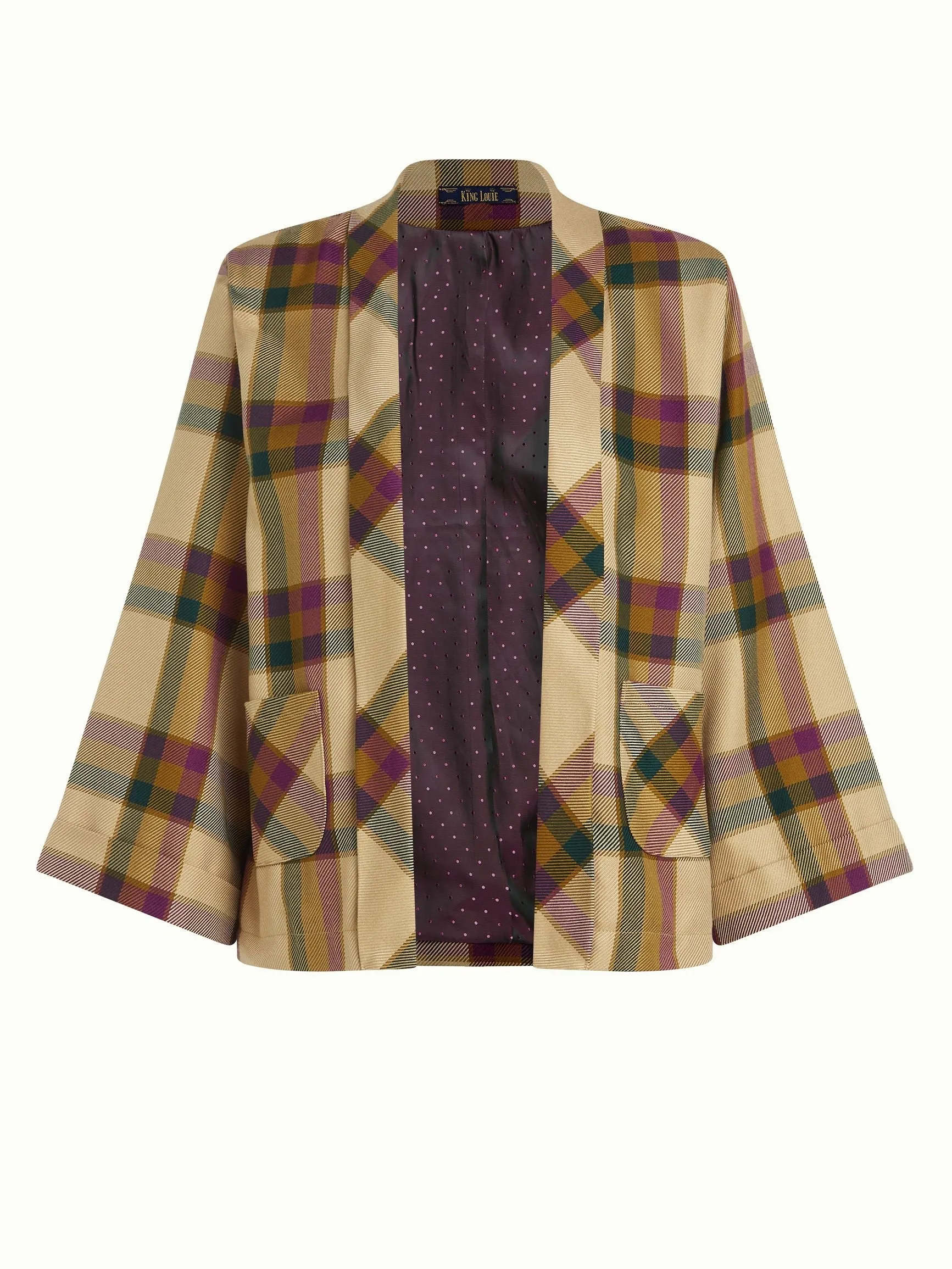 King Louie Noor Jacket Dreamer Check - Pine Green