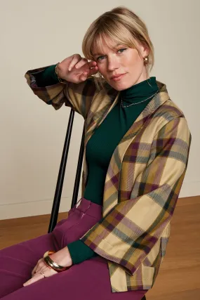 King Louie Noor Jacket Dreamer Check - Pine Green