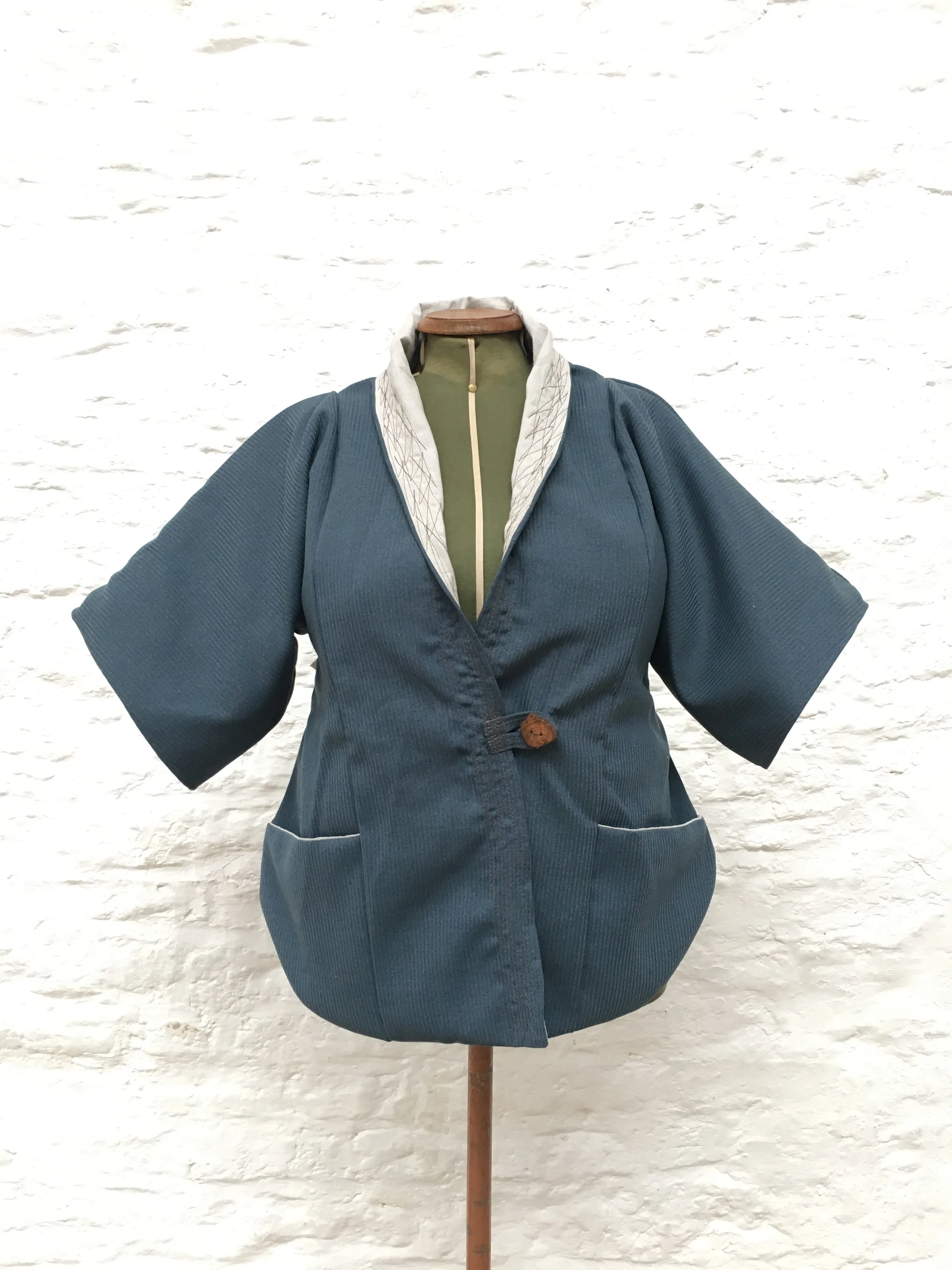 Lined Tailed Jacket | Blue