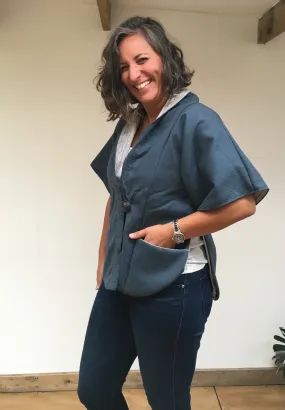 Lined Tailed Jacket | Blue