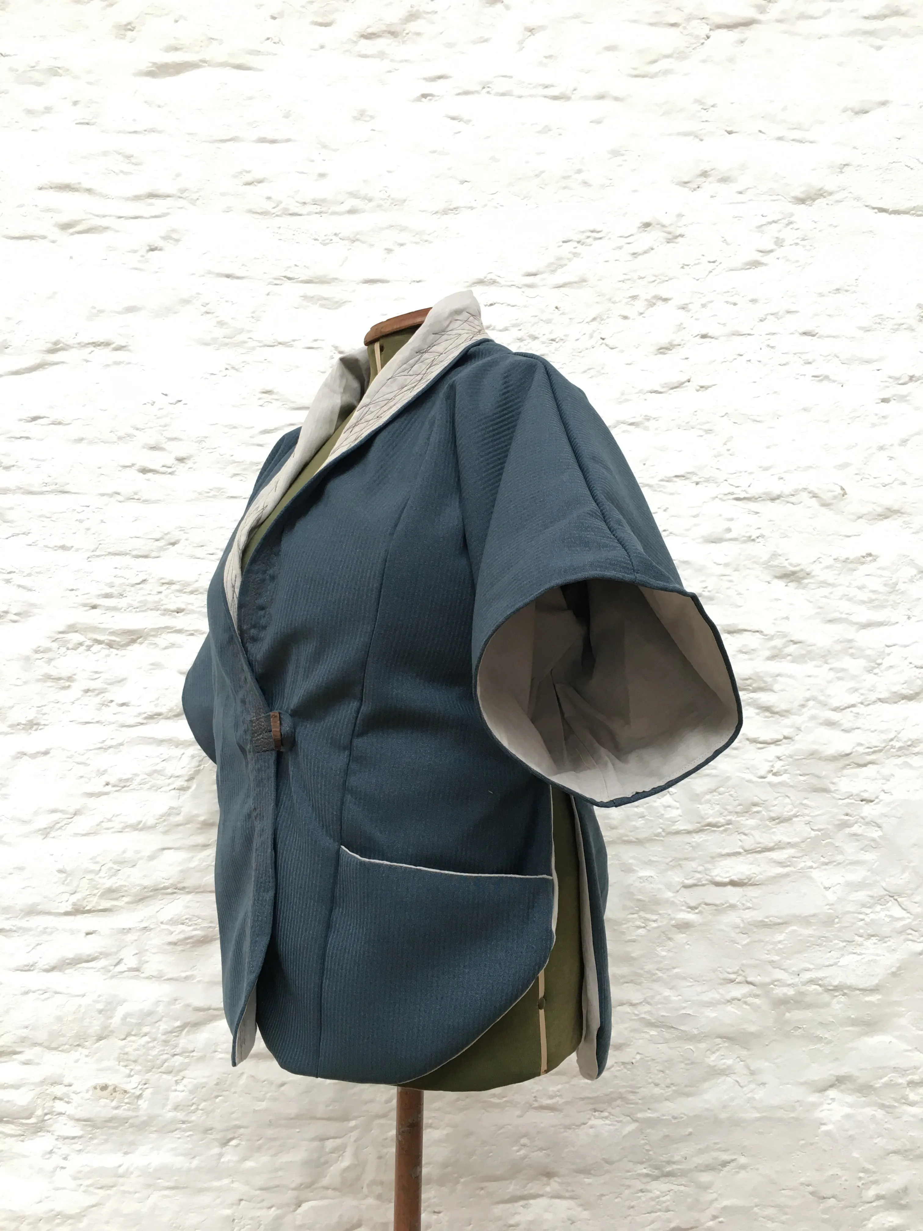 Lined Tailed Jacket | Blue