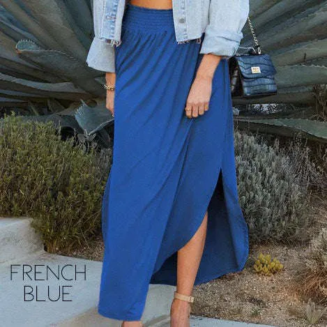 Side Slit Maxi Skirt | S-XL