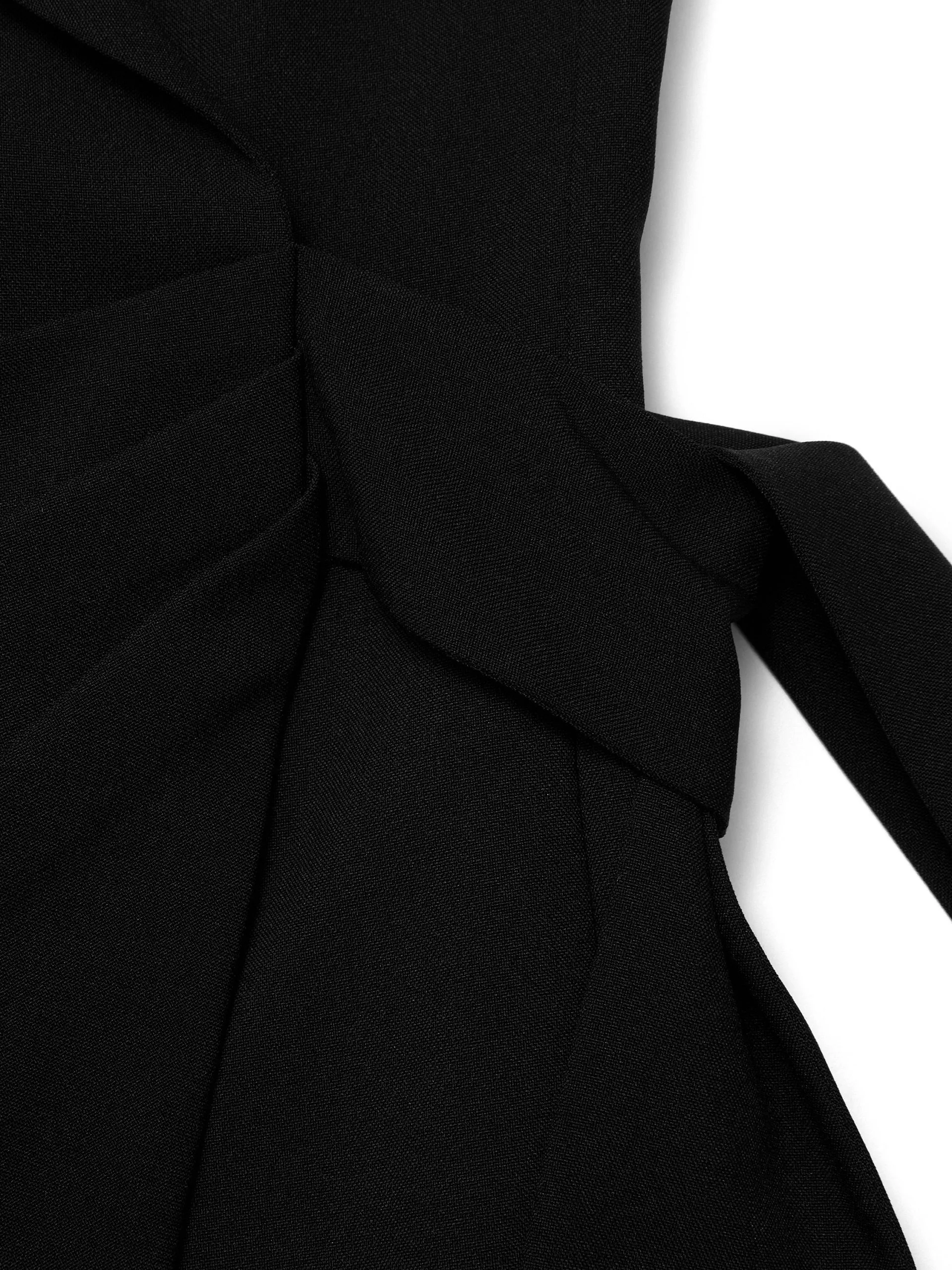 Slim Fit Wrap Bow Blazer Dress