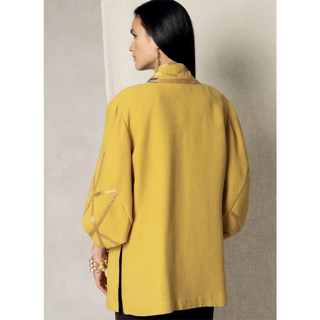 Vogue Pattern V1493 Misses' Tulip Banded-Sleeve Kimono Jacket