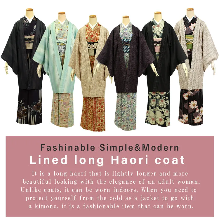 Women's Japanese Kimono Jacket/Cardigan,Haori Coat with a haori cord,Geometric